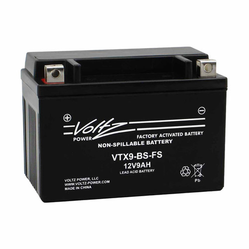 Voltz VTX9-BS-FS Factory Activated Group 9 AGM Motorcycle Battery that Replaces YTX9-BS Powersport Batteries