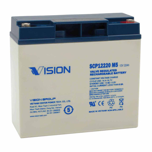 夢屋20000MAX 　バリバスSMP 12号付Kingfisherman Vision 12V 22Ah UPS Battery with NB Terminals – Replaces DURDC12-20NB
