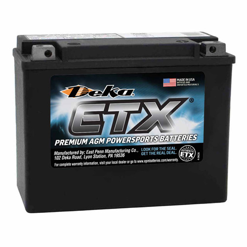 Deka ETX18L Group 18L AGM Snowmobile Battery that Replaces YTX24HL-BS Powersport Batteries