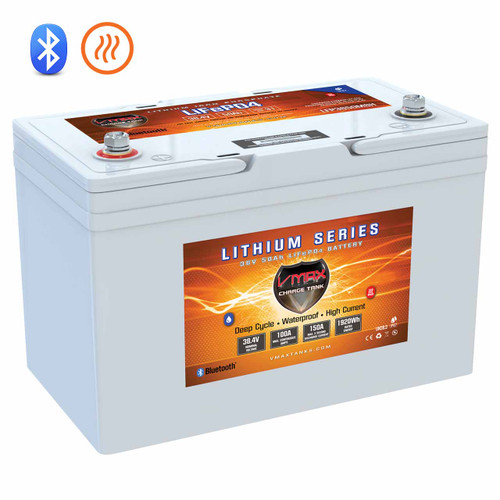 VMAX LFP3650MBH 36V 50Ah Self Heating Lithium Marine Battery with Bluetooth.
