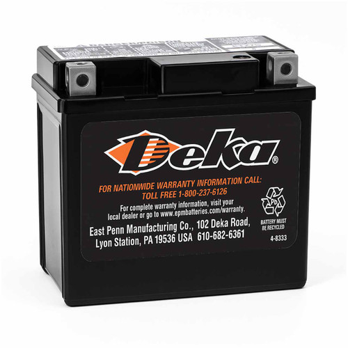 Deka Sports Power ETZ7S AGM powersport battery that is a factory activated Group Z7S and replaces YTZ7S, XTAX5L-BS & CTX5L-BS