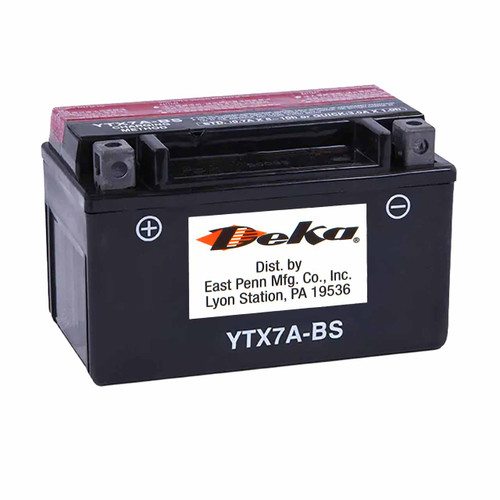 Deka YTX7A-BS AGM Motorcycle Battery that replaces BTX7A-BS & CTX7A-BS batteries