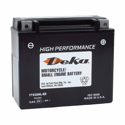 Deka YTX20HL-BS AGM Snowmobile & Jet Ski Battery that replaces ETX20L & GYZ20HL Deka YTX20HL-BS AGM Snowmobile & Jet Ski Battery that replaces ETX20L & GYZ20HL