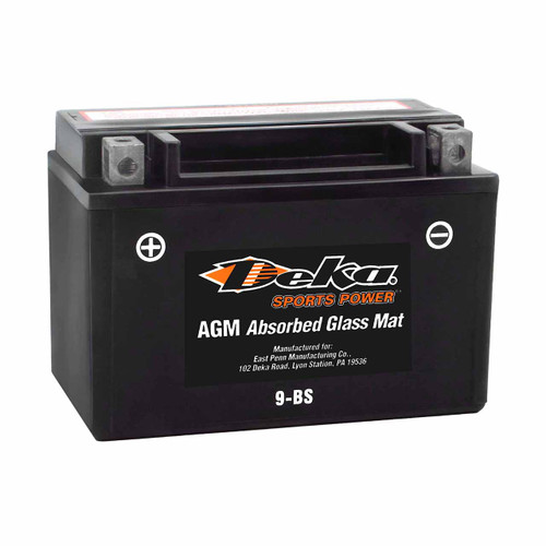 Deka YTX9-BS AGM Motorcycle Battery that replaces B106 & ETX9 powersport batteries Deka YTX9-BS AGM Motorcycle Battery that replaces B106 & ETX9 powersport batteries