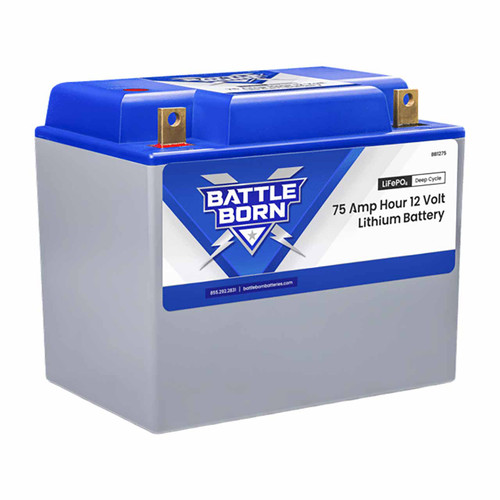 Battle Born 75Ah 12V Lithium Deep Cycle Marine Battery BB1275