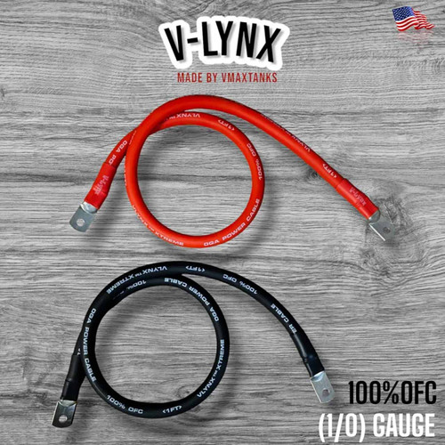 VMAX V-Lynx 1/0 AWG OFC Interconnect Battery Cables