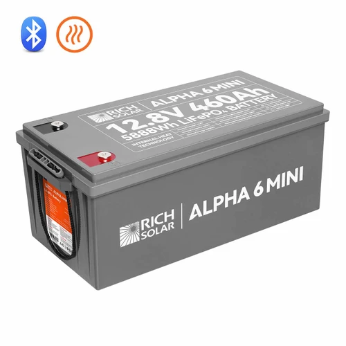 Alpha 6 Mini 12V LifePO4 Battery – 460Ah Heated Lithium Battery – Rich Solar