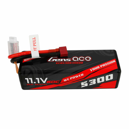 Gens Ace 5300mAh 3S LiPo Battery Hard Case 15# (Deans 60C 11.1V) GEA53003S60D