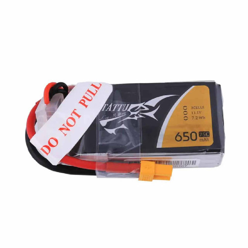 Tattu 3S LiPo Battery (650mAh XT30 75C 11.1V) TAA6503S75XT3 | Tattu Batteries