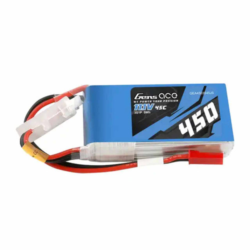 Gens Ace 450mAh 3S LiPo Battery (JST-SYP 45C 11.1V) GEA4503S45JS