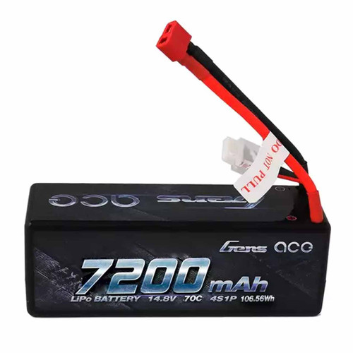 Gens Ace 7200mAh 4S LiPo Battery Hard Case 14# (Deans 70C 14.8V) GEA72004S70D Gens Ace 7200mAh 4S LiPo Battery Hard Case 14# (Deans 70C 14.8V) GEA72004S70D
