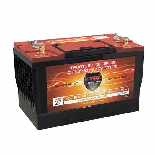 VMAX XCA27-1200 12V AGM Dual Purpose Battery (1200 MCA 60Ah) | VMAX Batteries