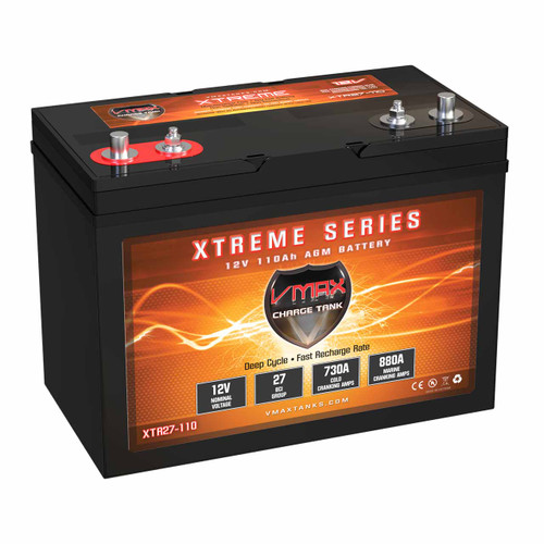 VMAX XTR27-110 12V 110Ah AGM Dual Purpose Battery VMAX XTR27-110 12V 110Ah AGM Dual Purpose Battery