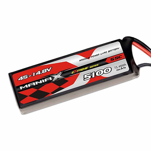 ManiaX 4S LiPo Battery (5100mAh EC5 55C 14.8V) MX-5100-4S-55 | ManiaX LiPo ManiaX 4S LiPo Battery (5100mAh EC5 55C 14.8V) MX-5100-4S-55 | ManiaX LiPo