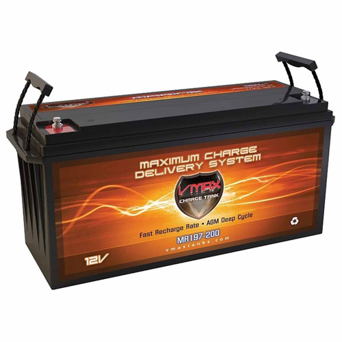 VMAX MR197-200 12V 200Ah AGM Deep Cycle Marine Battery Group 4D.