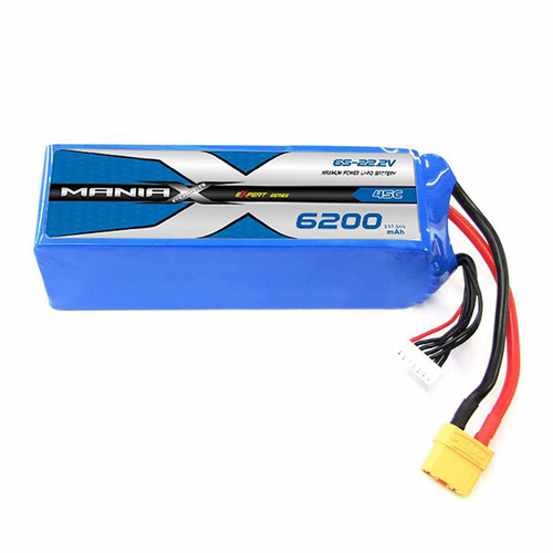 ManiaX 6S LiPo Battery (6200mAh XT90 45C 22.2V) MX-6200-6S-45 ManiaX 6S LiPo Battery (6200mAh XT90 45C 22.2V) MX-6200-6S-45