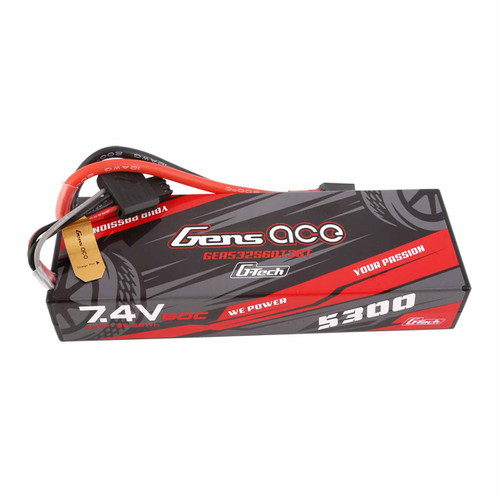 Gens Ace 2S LiPo Battery Hard Case 24# (5300mAh G-Tech Deans & EC3 60C 7.4V) GEA532S60T3GT