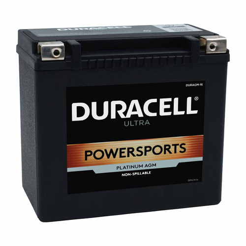 Duracell DURAGM-16 Group 16-B AGM Motorcycle Battery that Replaces ETX16 Powersport Batteries