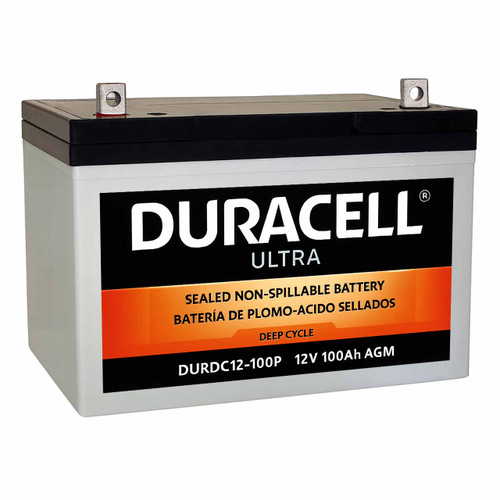 Duracell DURDC12-100P Ultra 12V 100Ah Deep Cycle AGM Battery Replaces UB121000