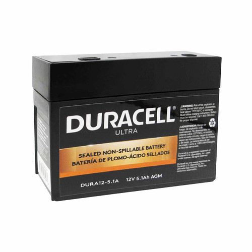Duracell 12V 5.1Ah AGM UPS Replacement Battery with Recessed Terminals DURA12-5.1A Duracell 12V 5.1Ah AGM UPS Replacement Battery with Recessed Terminals DURA12-5.1A