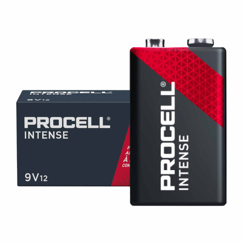 Duracell Procell Intense 9V Alkaline Battery 6LR61 PX1604 - 12 Pack
