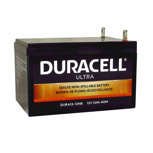 Duracell Ultra 12V 12Ah AGM Battery with Nut and Bolt Terminals DURA12-12NB