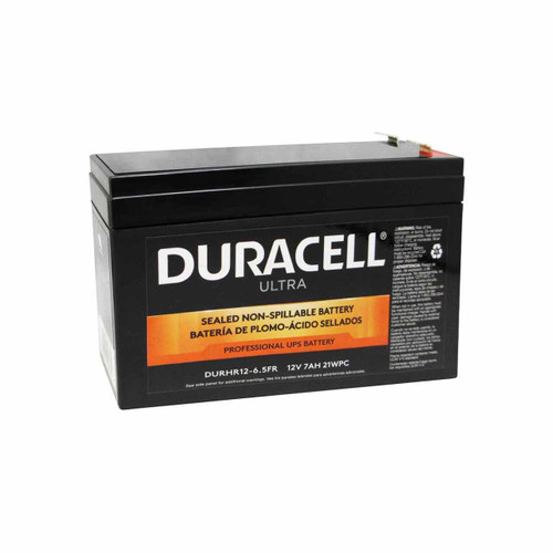 Duracell Ultra 12V 7Ah High Rate AGM UPS Replacement Battery DURHR12-6.5FR 10-Pack Bulk Case
