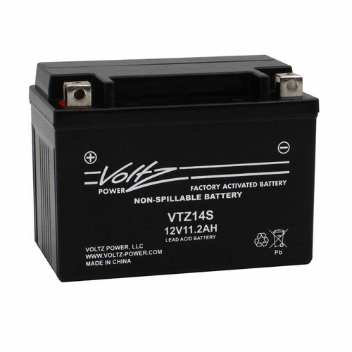 Voltz VTZ14S Factory Activated AGM Motorcycle Battery that Replaces YTZ14S Powersport Batteries