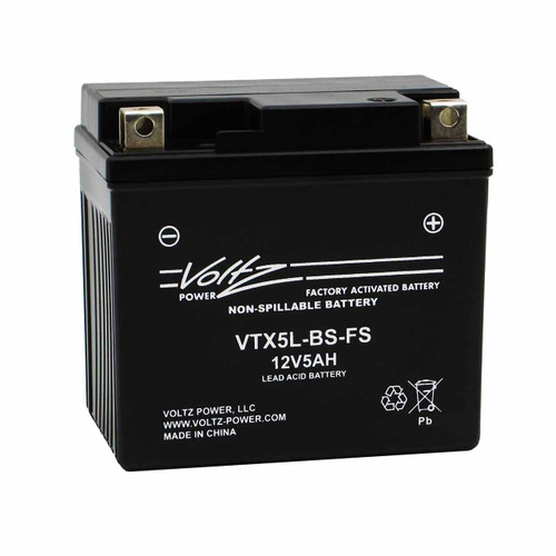 Voltz 5L-BS AGM Motorcycle Battery VTX5L-BS-FS