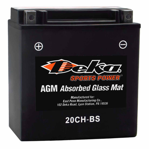 Deka YTX20CH-BS AGM motorcycle battery that replaces CTX20CH-BS powersport batteries Deka YTX20CH-BS AGM motorcycle battery that replaces CTX20CH-BS powersport batteries