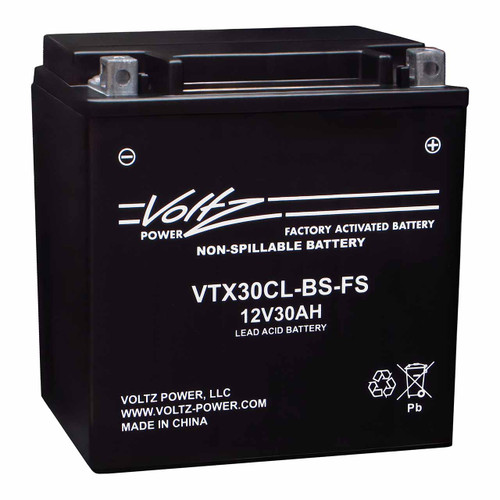 Voltz VTX30CL-BS-FS AGM jet ski battery that replaces YB30CL-B personal watercraft batteries Voltz VTX30CL-BS-FS AGM jet ski battery that replaces YB30CL-B personal watercraft batteries