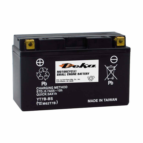 Deka YT7B-BS AGM Motorcycle Battery that replaces BT7B-BS & CT7B-BS batteries Deka YT7B-BS AGM Motorcycle Battery that replaces BT7B-BS & CT7B-BS batteries