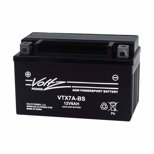 Voltz VTX7A-BS AGM Powersport Battery – Replaces YTX7A-BS & BTX7A-BS