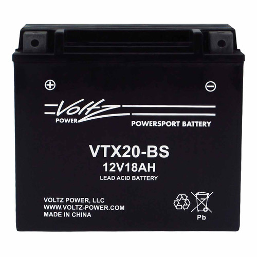 Voltz VTX20-BS AGM Powersport Battery - Replaces YTX20-BS & CTX20-BS