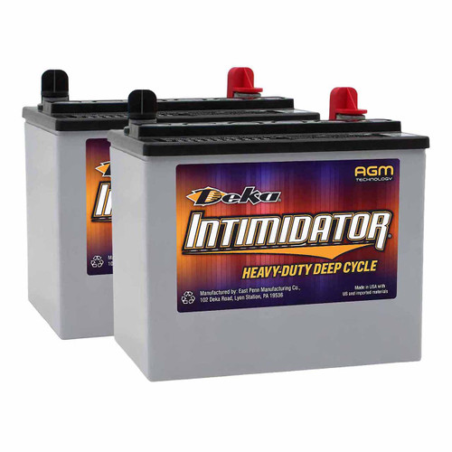24V Set of Deka 8AU1 12V 32Ah Group U1 AGM Deep Cycle Batteries that Replace PS 12350 NB Batteries