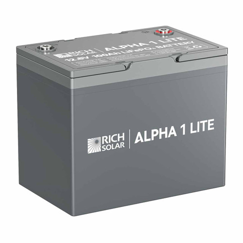 Alpha 1 Lite LiFePO4 Battery – 12V 100Ah Lithium RV Battery – Rich Solar