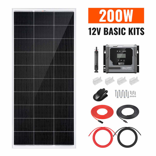 Rich Solar RS-K2002 12V 200 Watt Solar Panel Kit for RV