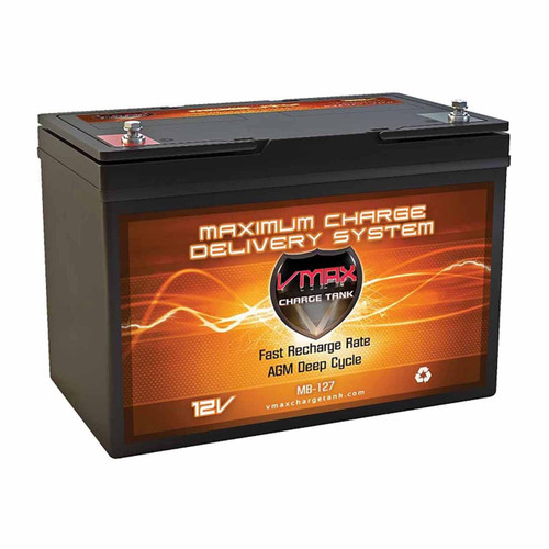 VMAX MB127-100 Group 27 12V AGM Battery for Floor Scrubbers, Sweepers, and Commercial Equipment
