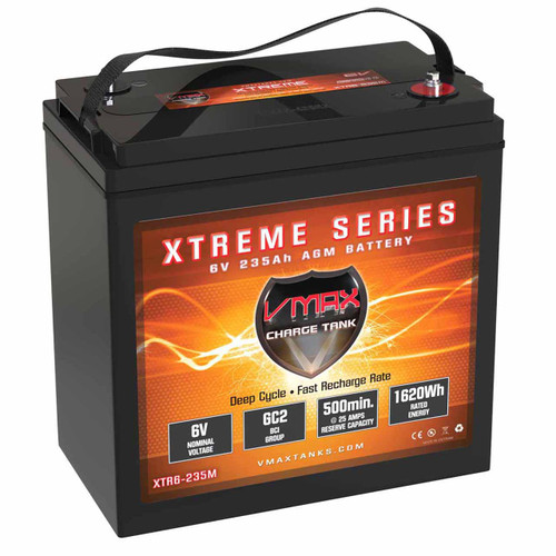 VMAX GC2 6V Floor Scrubber Battery with 235Ah Capacity – XTR6-235M Replaces Trojan T-125 Batteries