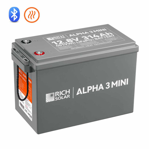 Alpha 3 Mini 12V LifePO4 Battery – 314Ah Heated Lithium Battery – Rich Solar