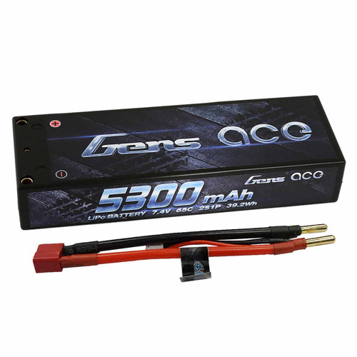 Gens Ace 2S LiPo Battery Hard Case 10# (5300mAh 4.0mm to Deans 65C 7.4V) GEA53002S65D4 Gens Ace 2S LiPo Battery Hard Case 10# (5300mAh 4.0mm to Deans 65C 7.4V) GEA53002S65D4