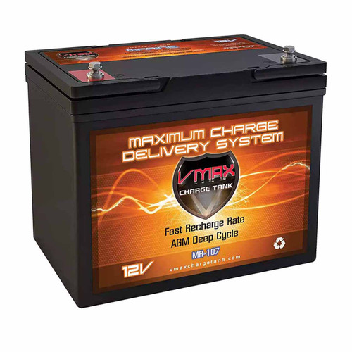 VMAX MR107-85 Group 24 AGM 12V Deep Cycle Marine Battery