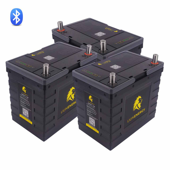 Lion Energy 36V 105Ah Lithium Trolling Motor Battery Set with Bluetooth.