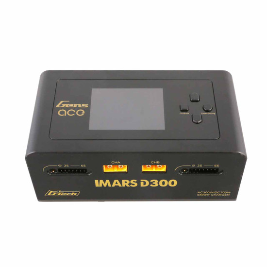 Gens Ace IMARS D300 G-Tech Dual Port LiPo Charger (1-6S AC/DC 700W Black) GEA300WD300-UB - Main