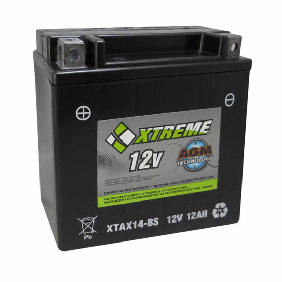 Xtreme 14-BS AGM Powersport Battery XTAX14-BS