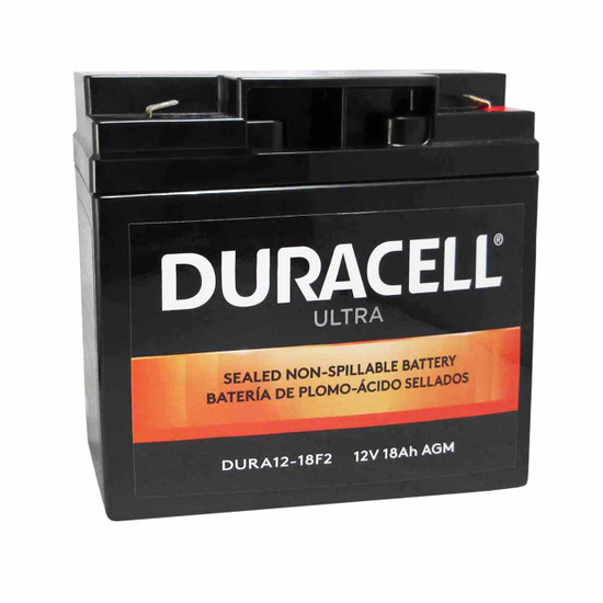 Duracell Ultra 12V 18Ah AGM Battery F2 Terminals DURA12-18F2