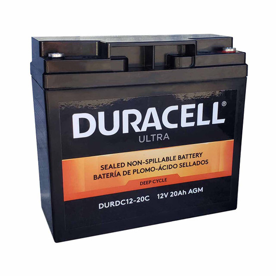 Duracell 12V 20Ah Deep Cycle AGM Battery w/M5 Terminals DURDC12-20C