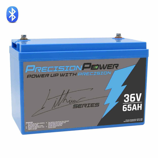 Precision Power 36V 65Ah Lithium Deep Cycle Marine Battery with Bluetooth.