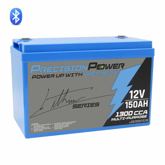 Precision Power 12V 150Ah Lithium Trolling Motor Battery with Bluetooth.