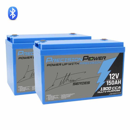 Precision Power 24V 150Ah Lithium Trolling Motor Battery Set with Bluetooth.